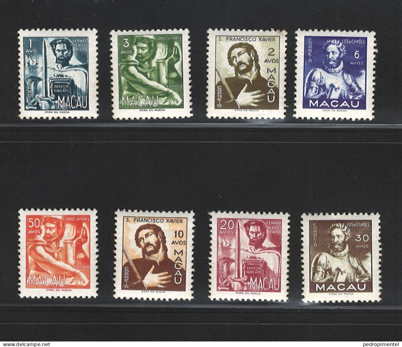 Portugal Macau 1951 "Figures Of The Orient" Condition MH OG  Mundifil #355-362 - Unused Stamps