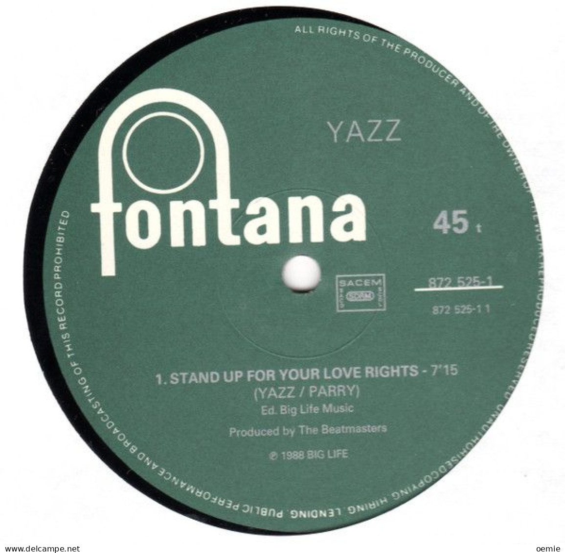 YAZZ  STAND UP FOR YOUR LOVE RIGHTS - 45 Toeren - Maxi-Single