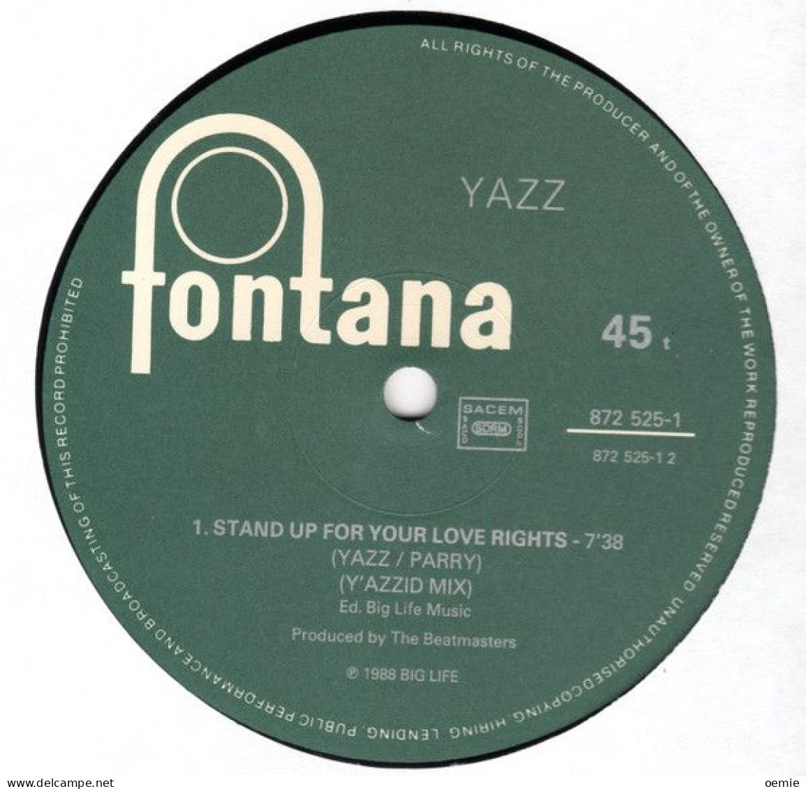 YAZZ  STAND UP FOR YOUR LOVE RIGHTS - 45 Toeren - Maxi-Single