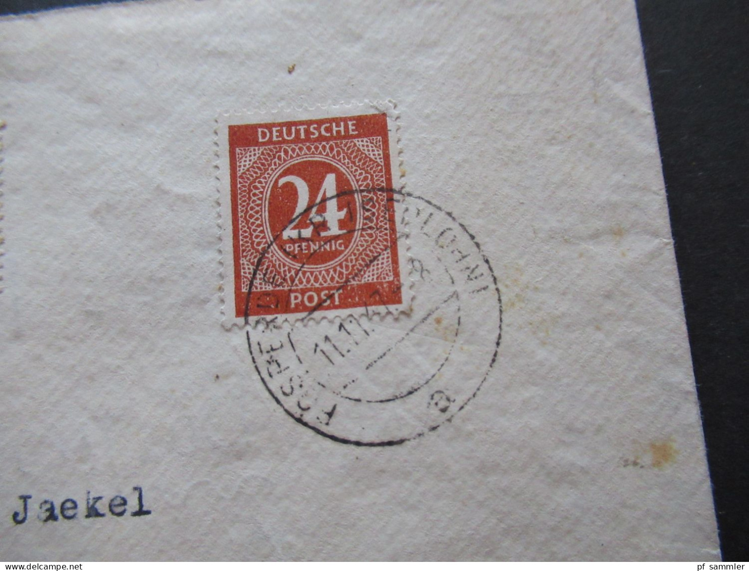 Kontrollrat 1947 Arbeiter / Ziffer MiF Einschreiben Bösperde (Kr. Iserlohn) - Straubing Bayern Gesendet Mit Ank. Stempel - Storia Postale