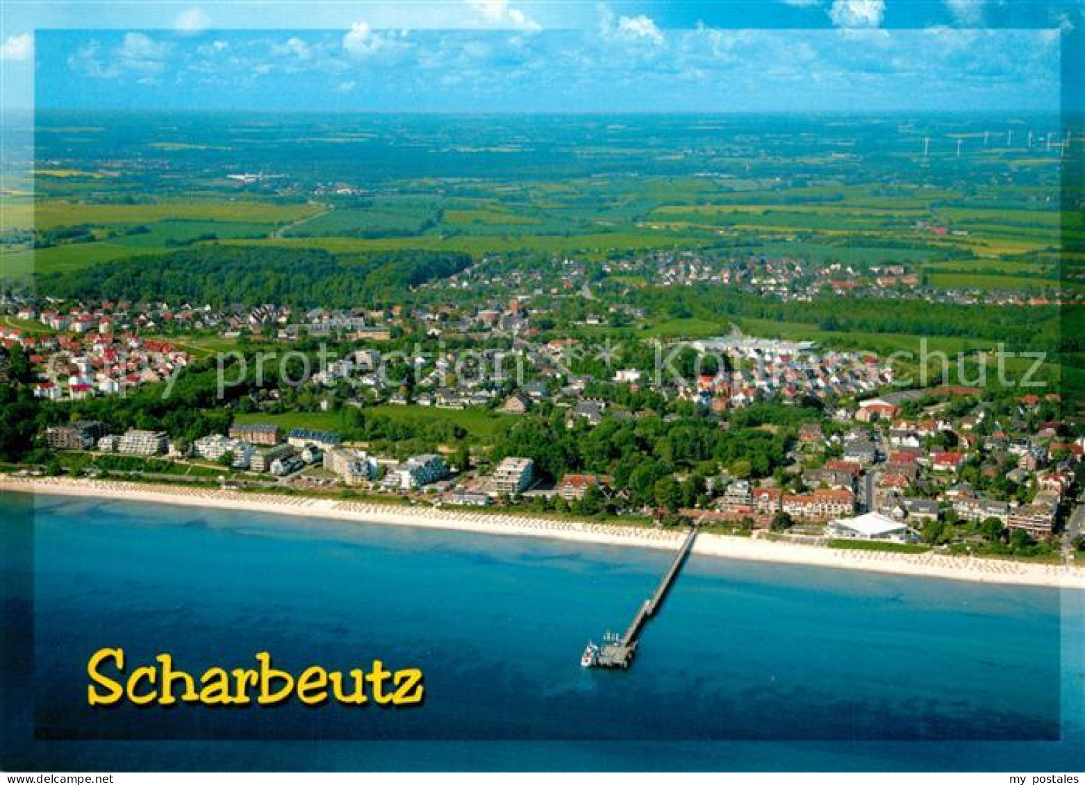 73276827 Scharbeutz Ostseebad Fliegeraufnahme Mit Strand Scharbeutz Ostseebad - Scharbeutz