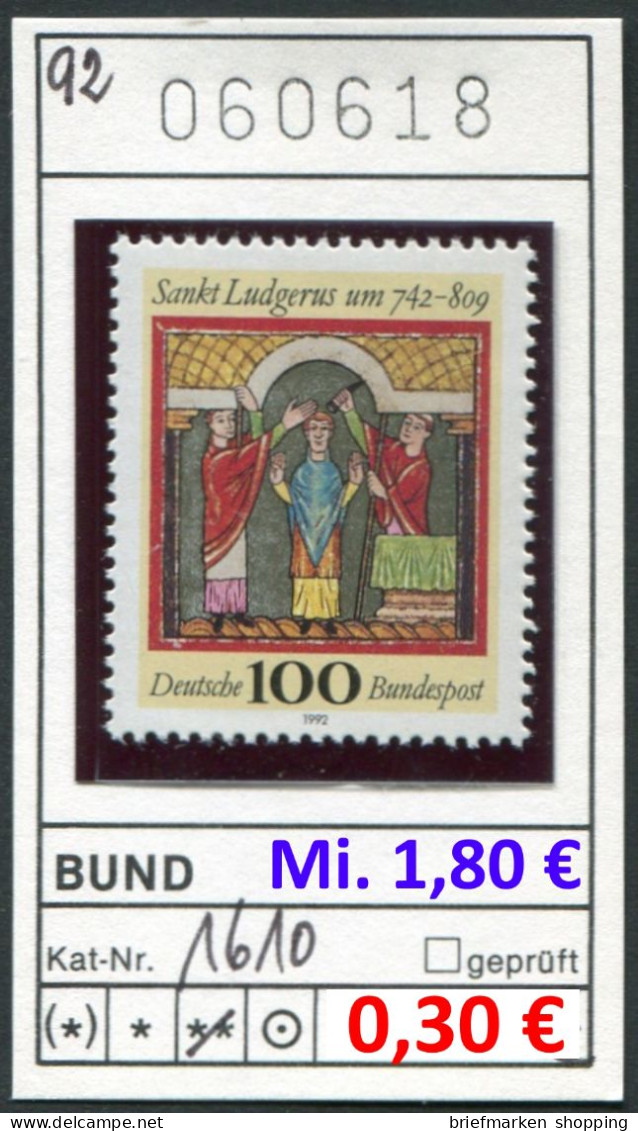 Bundesrepublik 1992 - Germany 1992 - Allemagne 1992 - Michel 1607-1610 -  ** Mnh Neuf Postfris - Neufs