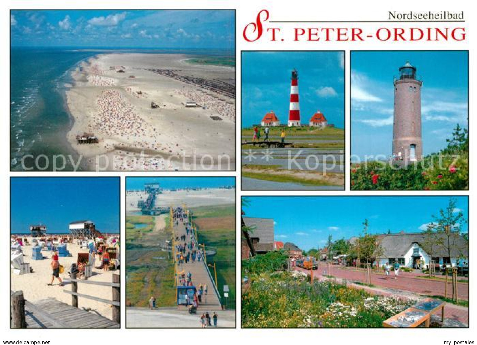 73275727 St Peter-Ording Fliegeraufnahme Strnad Leuchttuerme St Peter-Ording - St. Peter-Ording