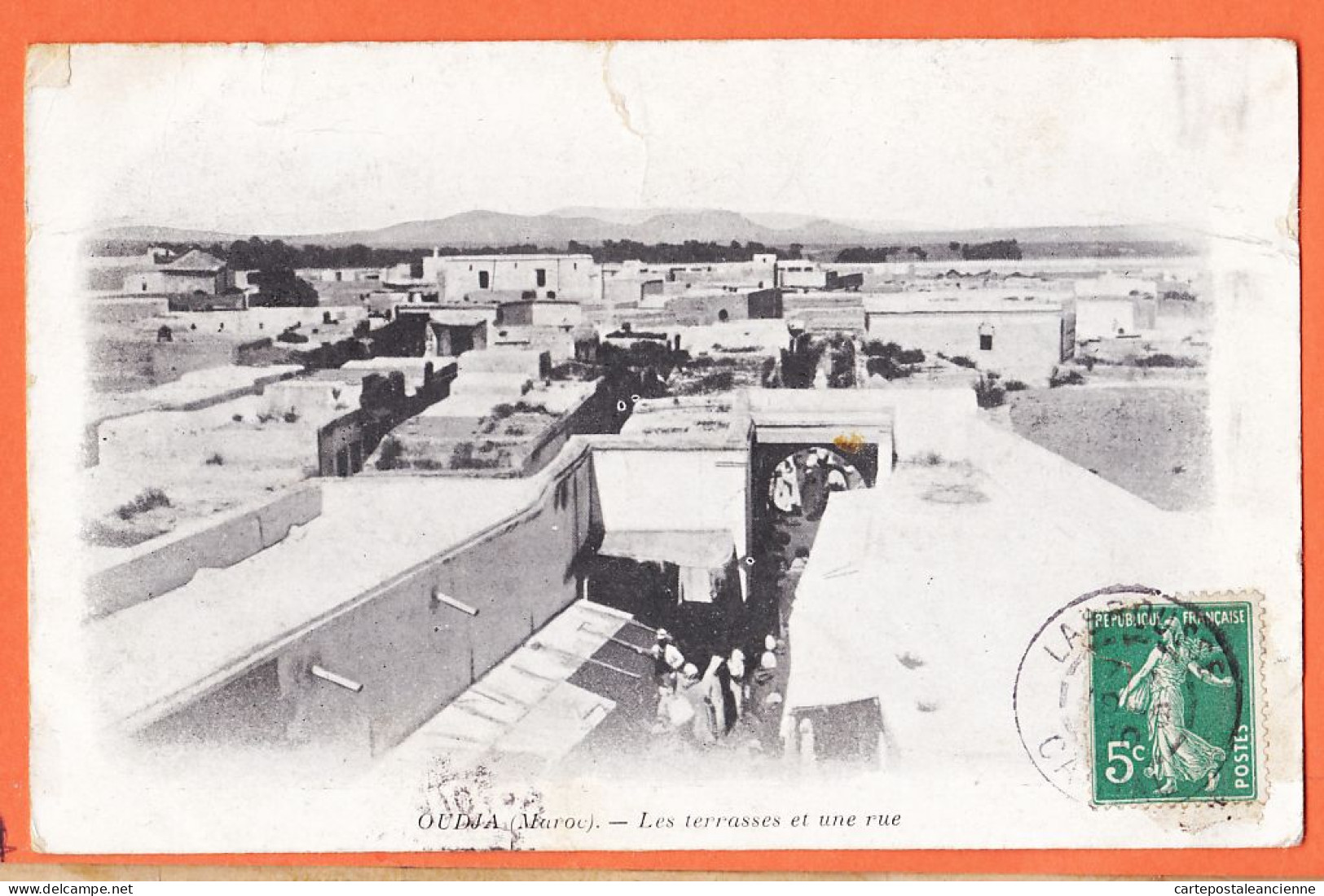 08137 ● OUDJDA Maroc Les Terrasses Et Une Rue 1910 à CAUPEIL Paris  - Sonstige & Ohne Zuordnung