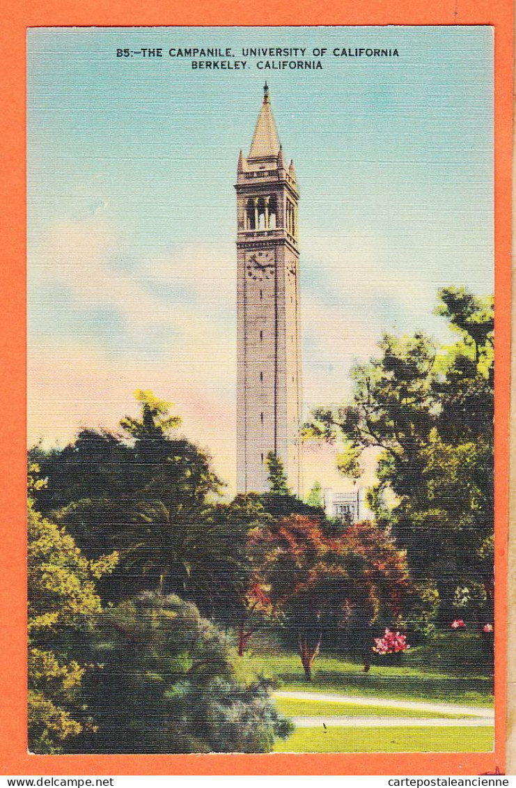 08080 ● Carte Toilée BERKELEY California The Campanile University Of CALIFORNIA 1950s  - San Francisco