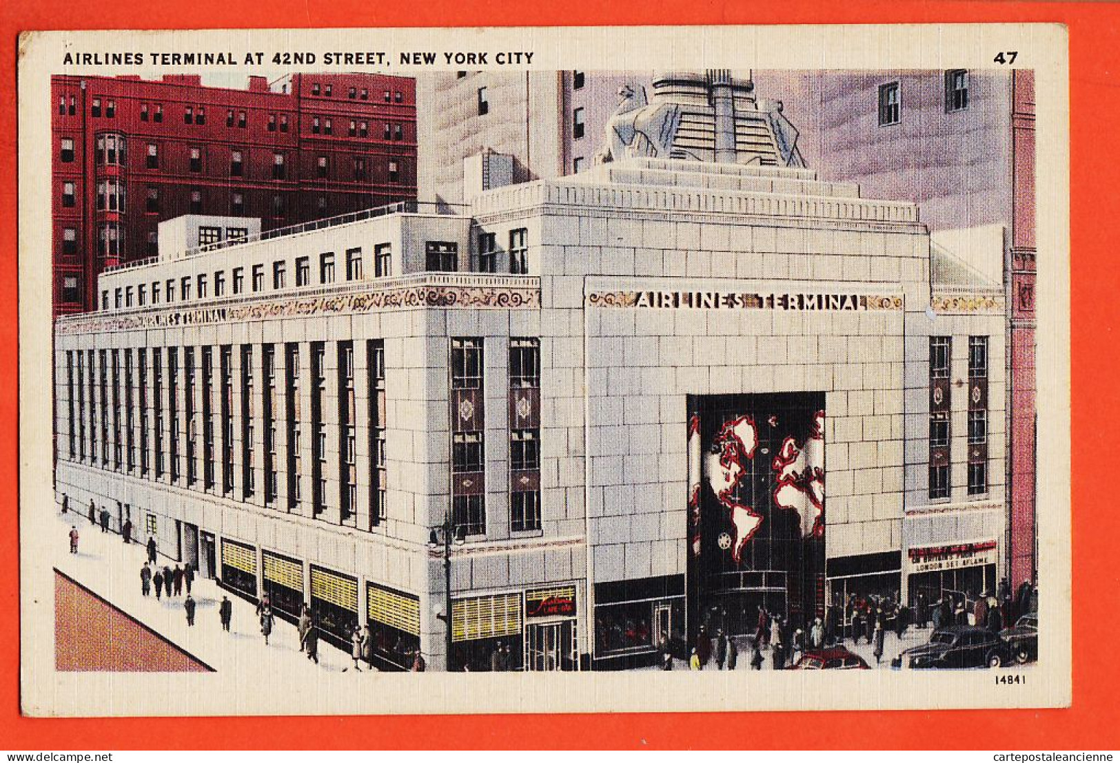 08070 ● NEW-YORK CITY N-Y AIRLINES Terminal At 42nd Street 1940s 2A-H119 - Other & Unclassified
