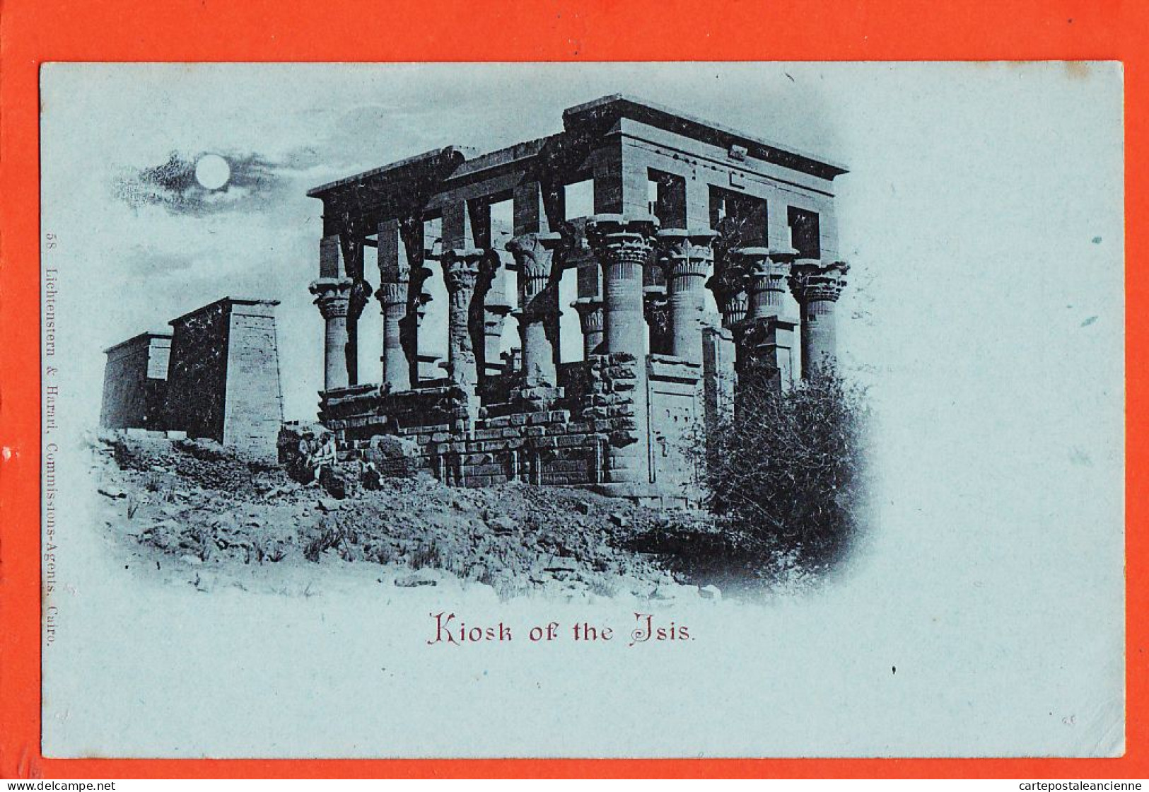 08052 / ⭐ ◉ Bleu à La Lune PHILAE Kiosk Of ISIS Temple PHILAE 1900s ( Avant Déplacement...) LICHTENSTERN HARARI Cairo - Autres & Non Classés