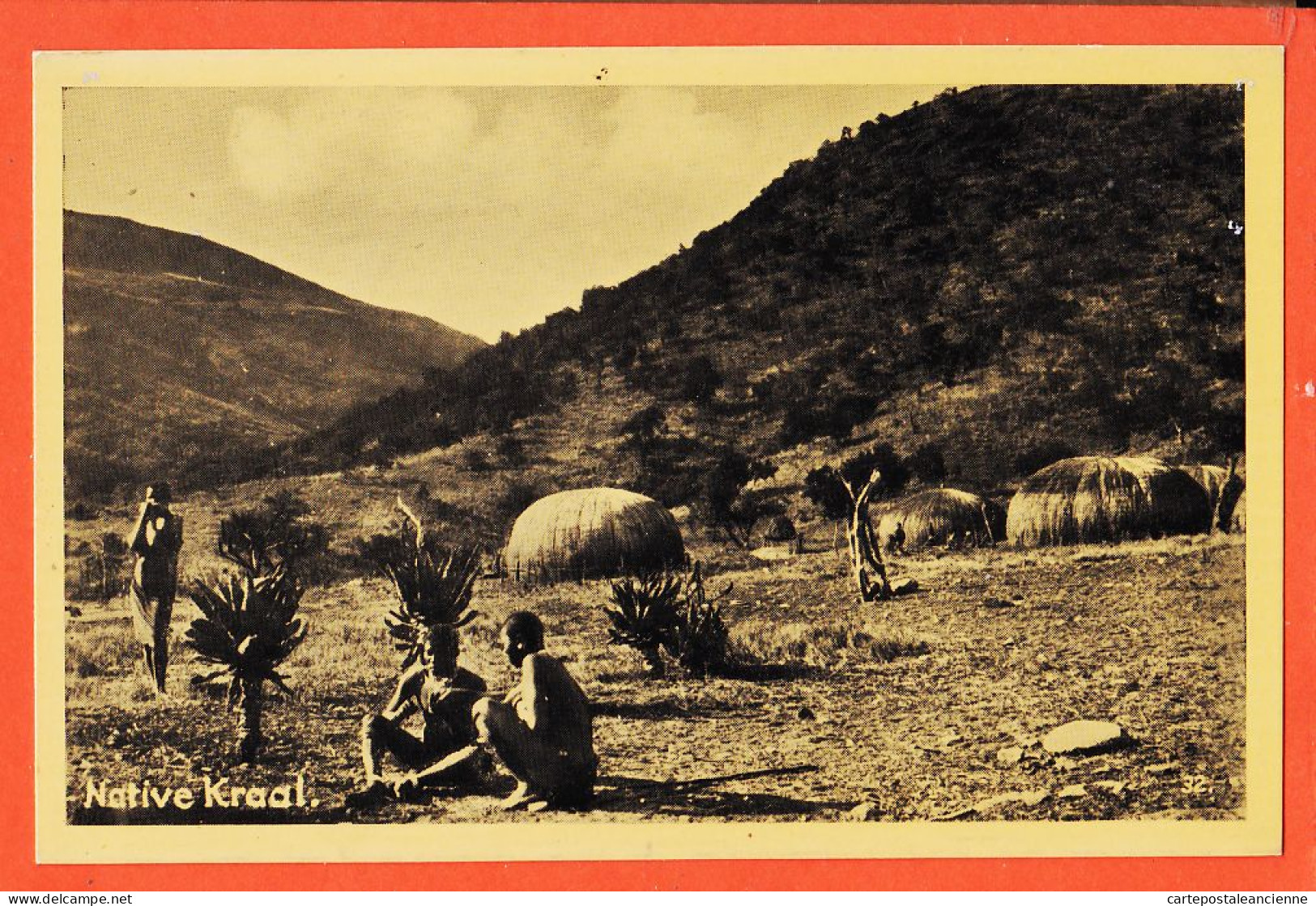 08014 / ⭐ ◉  Ethnic South Africa Native KRAAL Afrique Du Sud 1920s Published By Newman Art Publishing Cape Town - Afrique Du Sud
