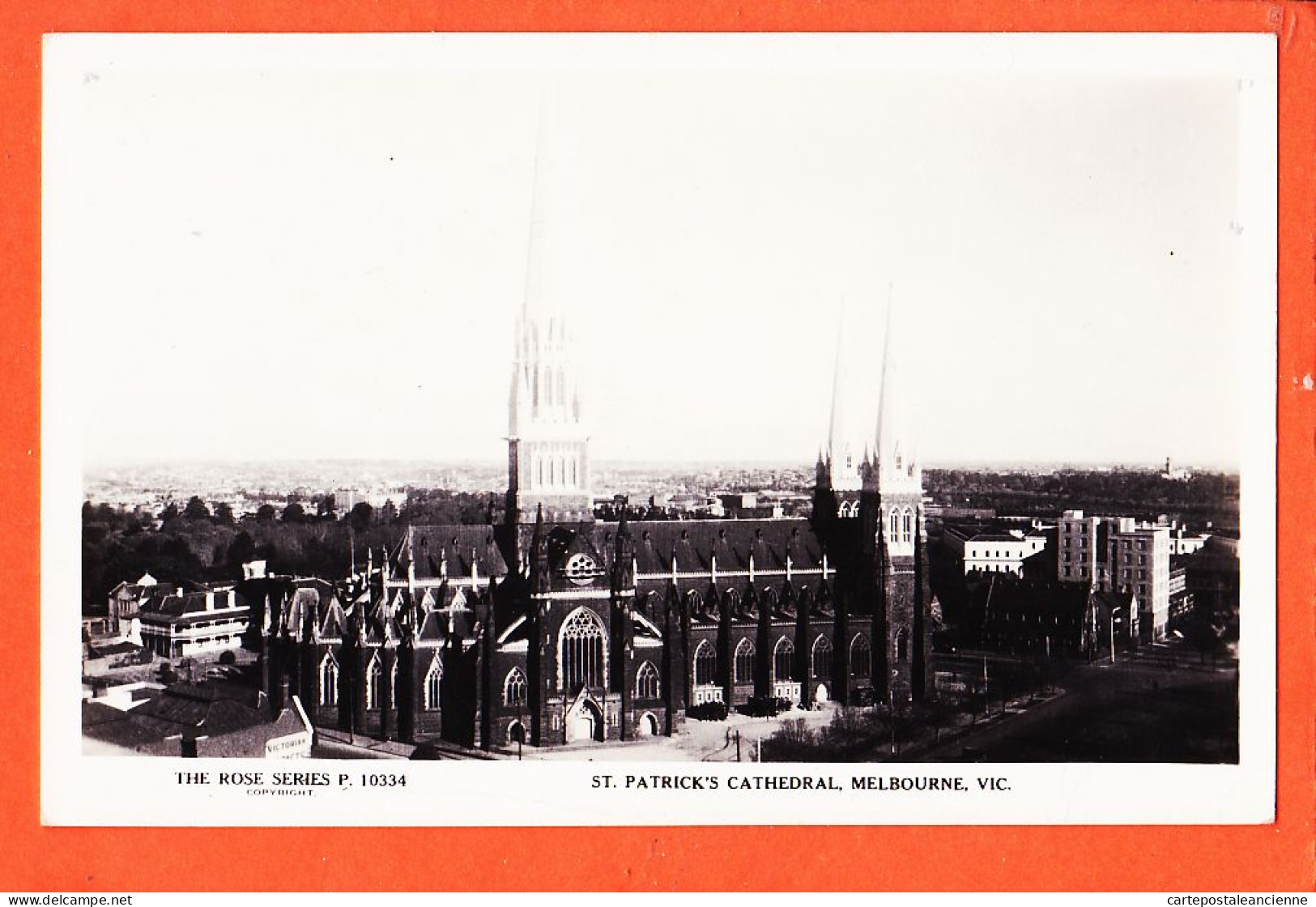 08093 ● MELBOURNE Australia Victoria (VIC) ST. PATRICK'S Cathedral 1920s THE ROSE Stereograph Series P.10334 Armadale - Melbourne