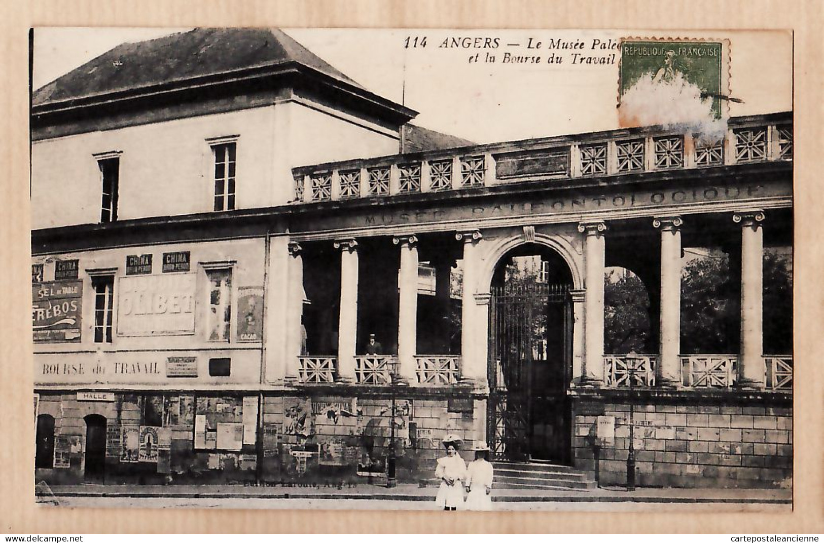 08457 / ⭐ ◉ ANGERS 49-Maine Et Loire Musée Paleontologie Bourse Du Travail 13.07.1922 - LAROUTE N°114 - Angers