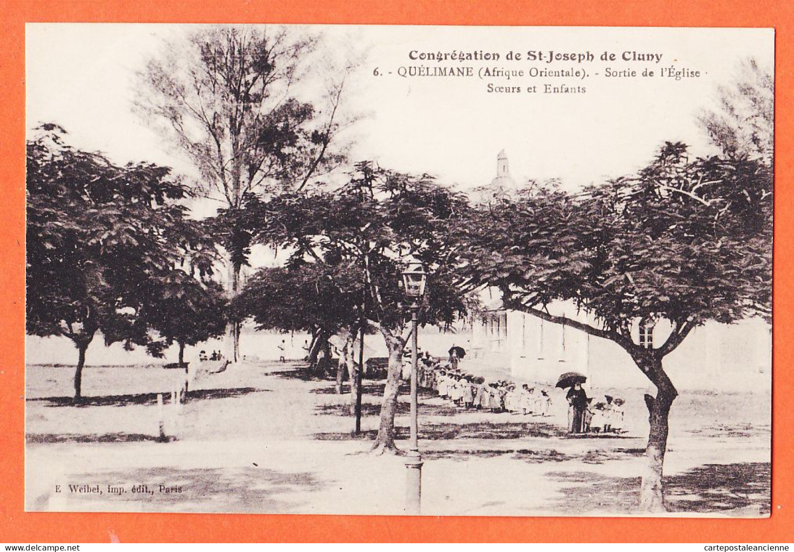 08010 ● QUELIMANE Mozambique Sortie Eglise Soeurs Congrégation SAINT-JOSEPH CLUNY 1925- WEIBEL 6 St - Mozambico