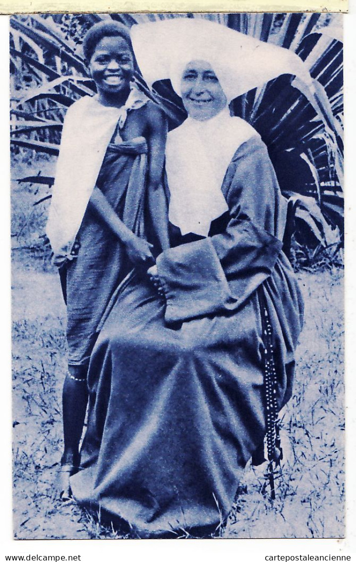 08027 ● DOUBLE SOURIRE Religieuse Et Enfant MISSIONS D'AFRIQUE 1930s Edition PROPAGATION FOI Lyon Cpdom  - Non Classés