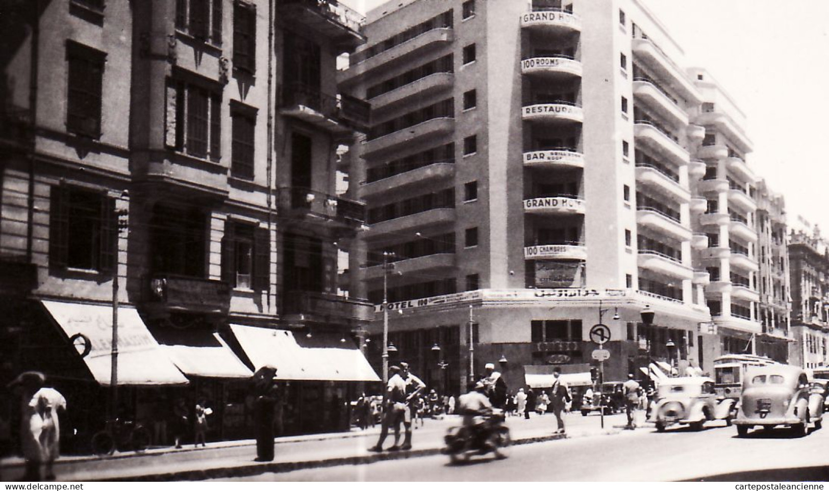 08029 ● Carte-Photo Mystère Localisable 1930s Afrique Moyen-Orient Ouverture Hotel Restaurant 100 Rooms ROUSSO Auto Moto - Unclassified
