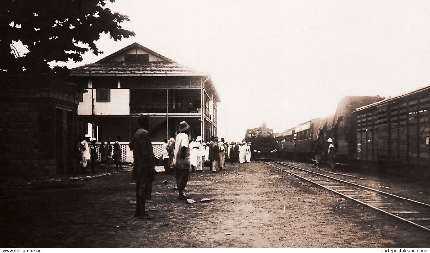 08017 /  ️  Rare KAYES (•◡•)  Carte-Photo LAUROY ◉ Locomotive Entrée Train En GARE Aout 1932 ◉ Soudan A.O.F - Sudan
