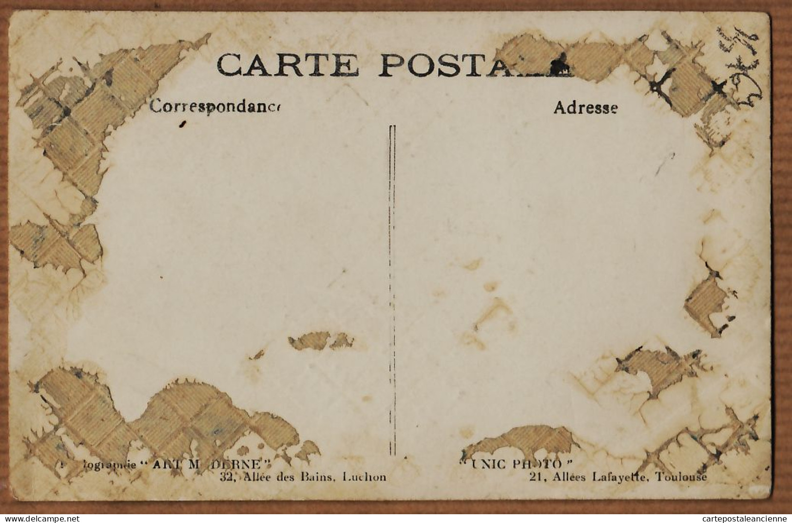 08356 / LUCHON Carte-Photo ART-MODERNE Allée Des Bains Chalet Devant Touriste 1920s - Luchon