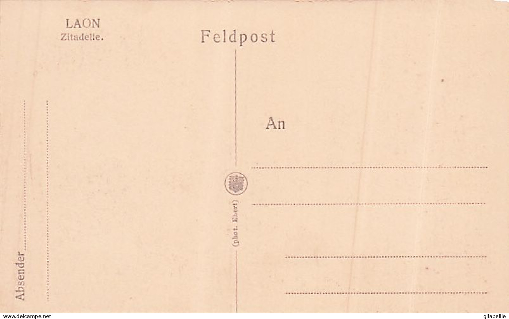 02 - aisne - LAON - occupation allemande - 1914 - lot 5 cartes