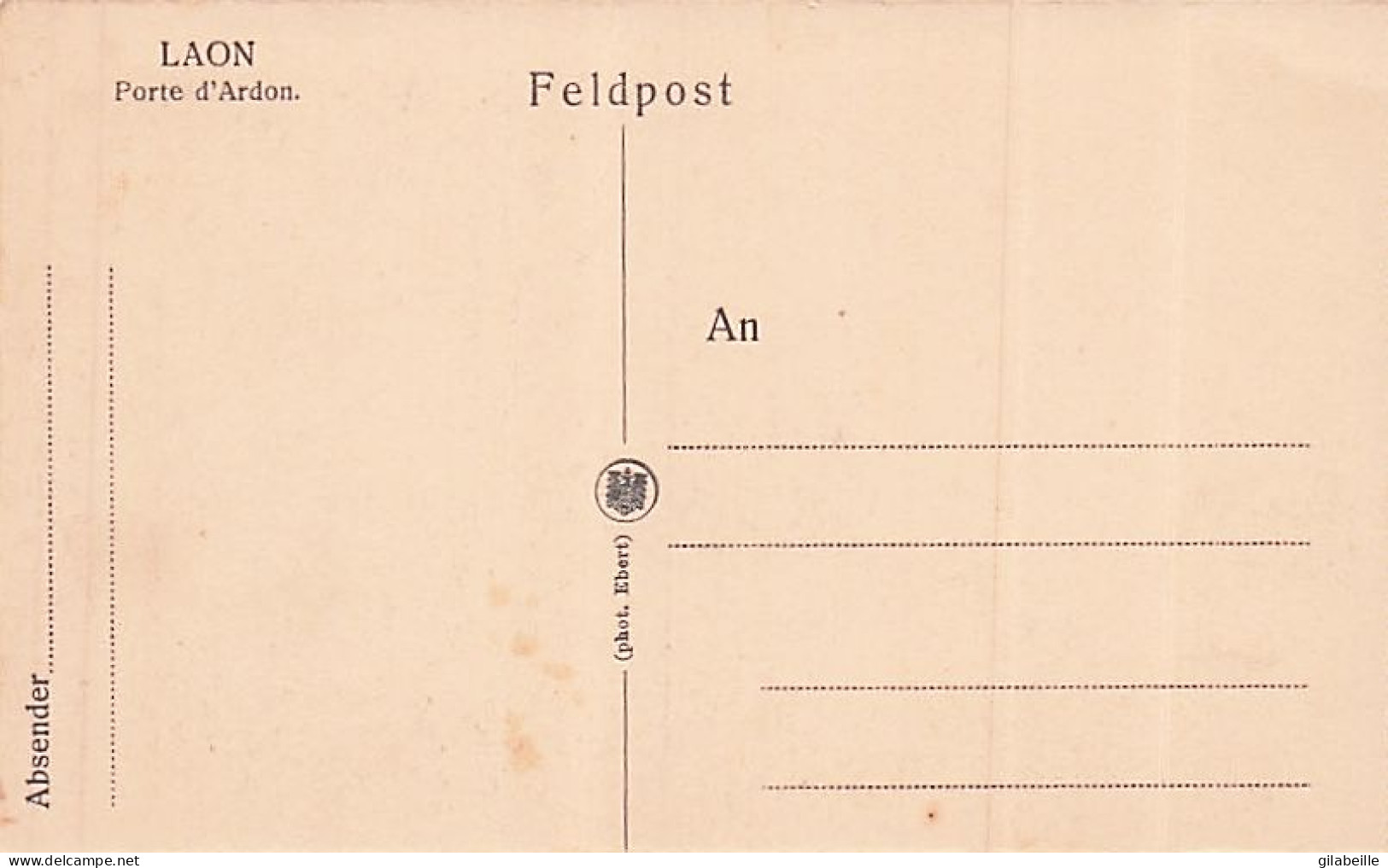 02 - aisne - LAON - occupation allemande - 1914 - lot 5 cartes