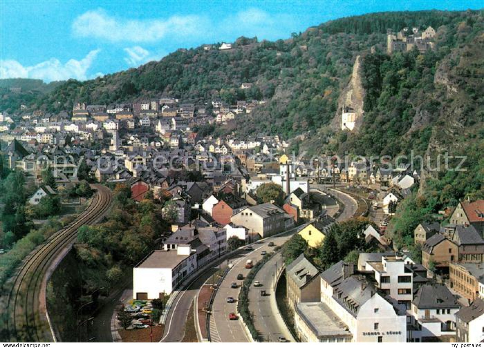 73273100 Idar-Oberstein Stadtpanorama Mit Felsenkirche Eisenbahn Idar-Oberstein - Idar Oberstein