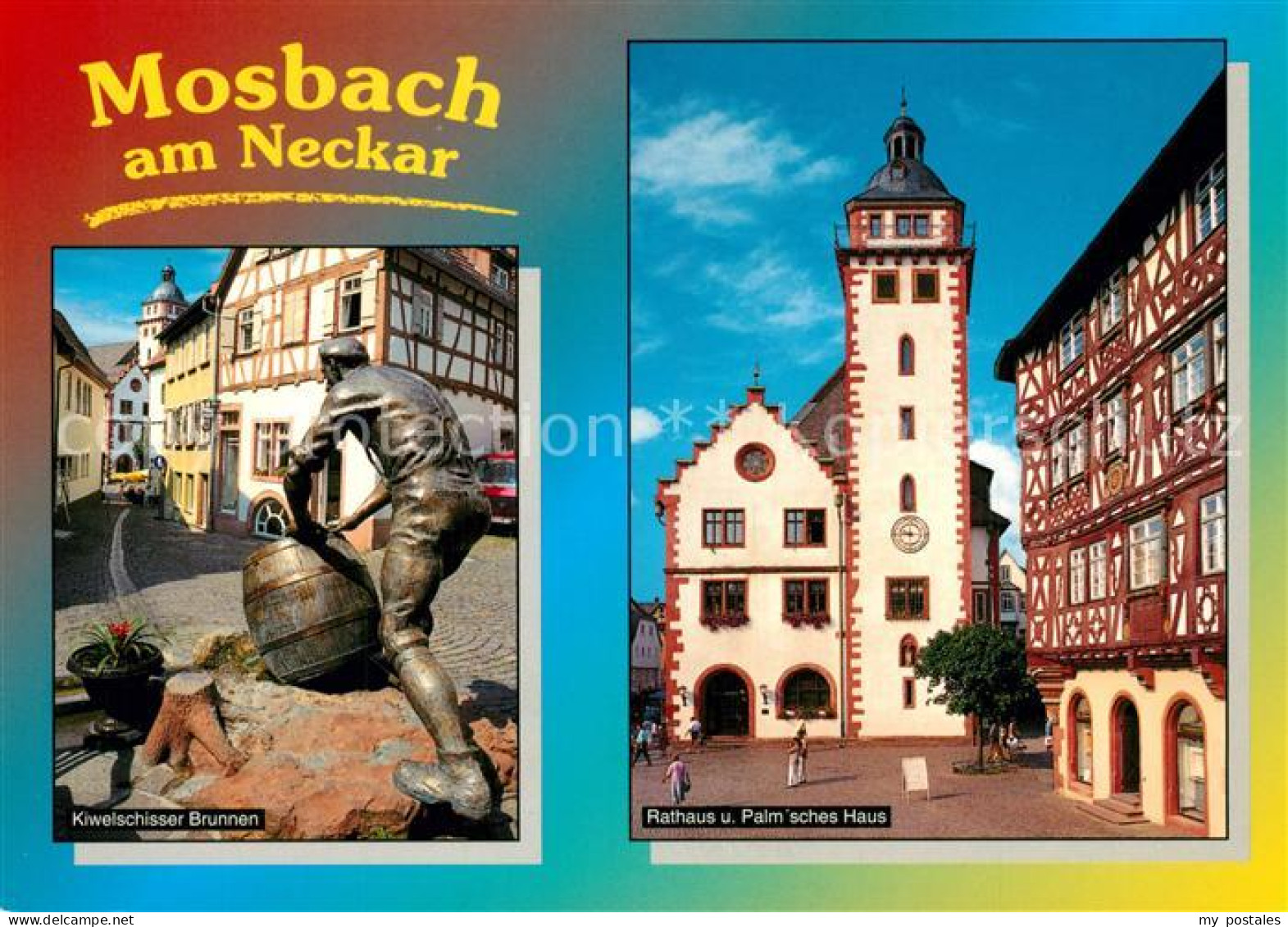 73272973 Mosbach Baden Kiwelschisser Brunnen Rathaus Palmsches Haus Mosbach Bade - Mosbach