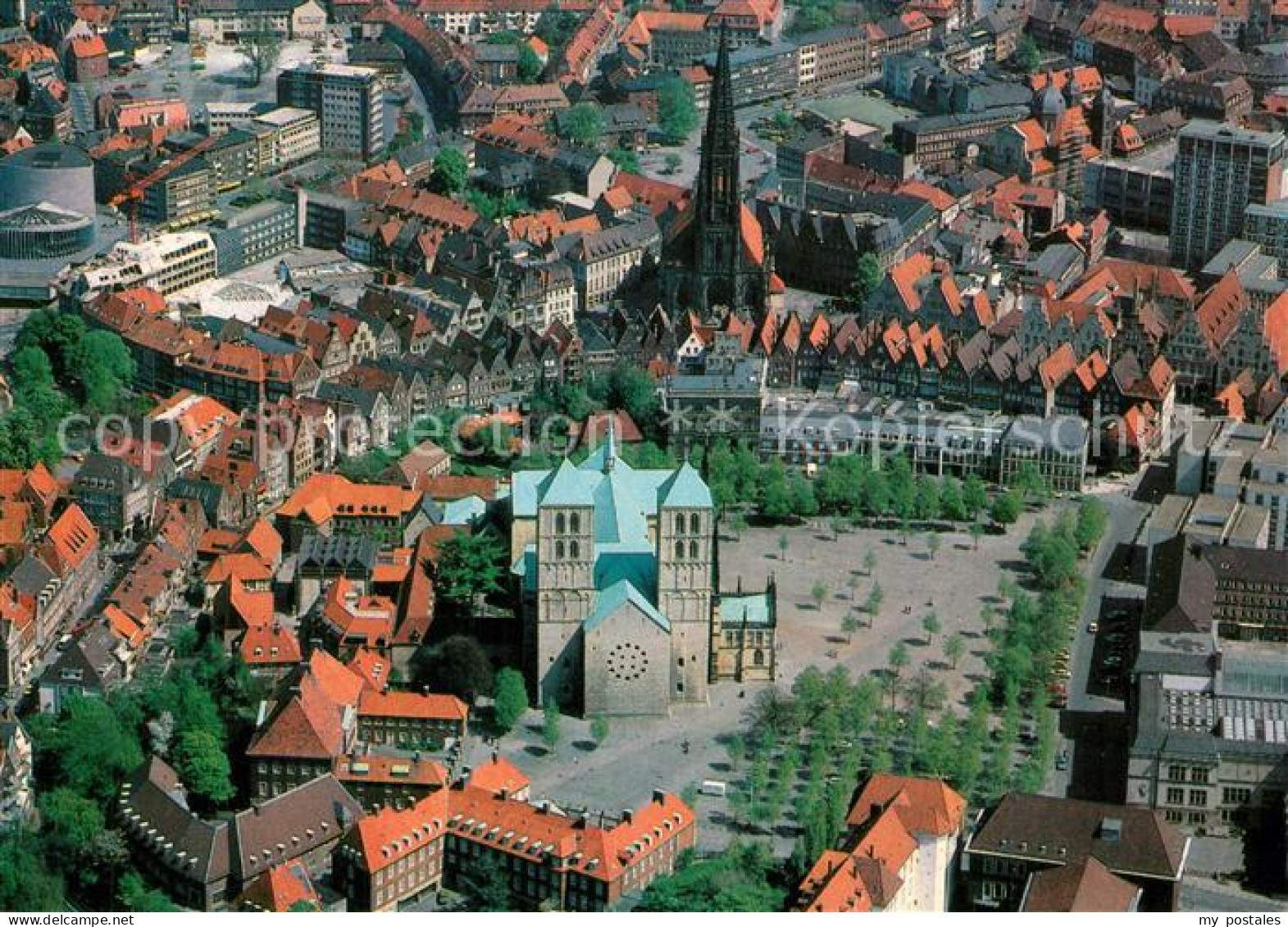 73272946 Muenster Westfalen Fliegeraufnahme Mit Dom Und St Lamberti Kirche Muens - Münster