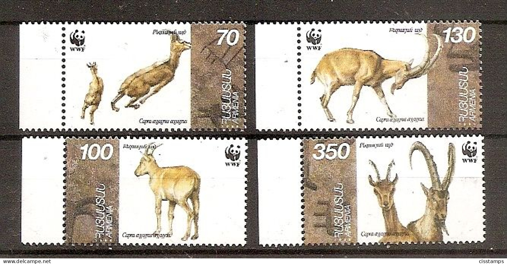 ARMENIA 1996●WWF The Wild Goat●Mi298-301 MNH - Armenië