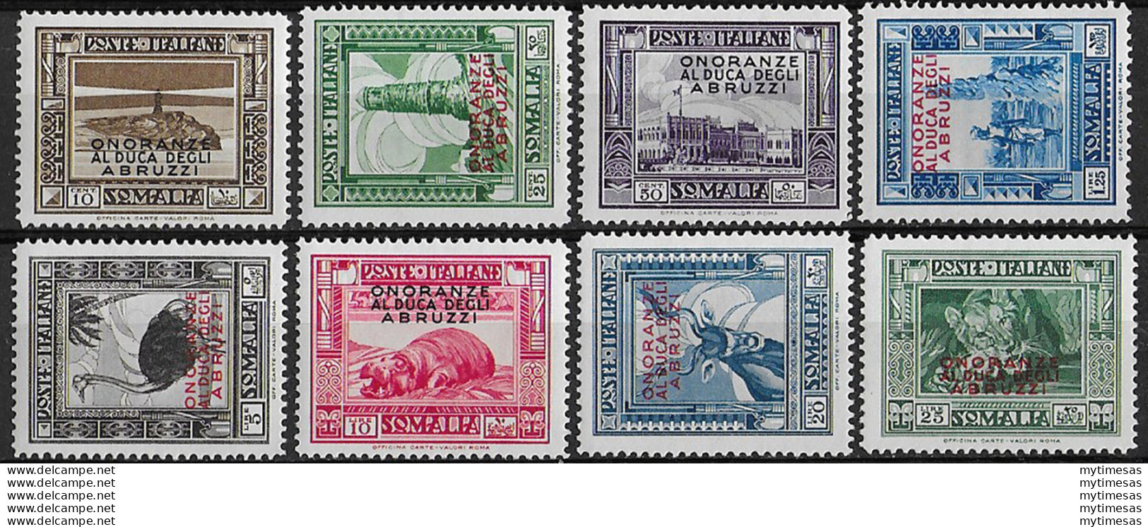 1934 Somalia Duca Degli Abruzzi 8v. MNH Sass. N. 185/92 - Sonstige & Ohne Zuordnung