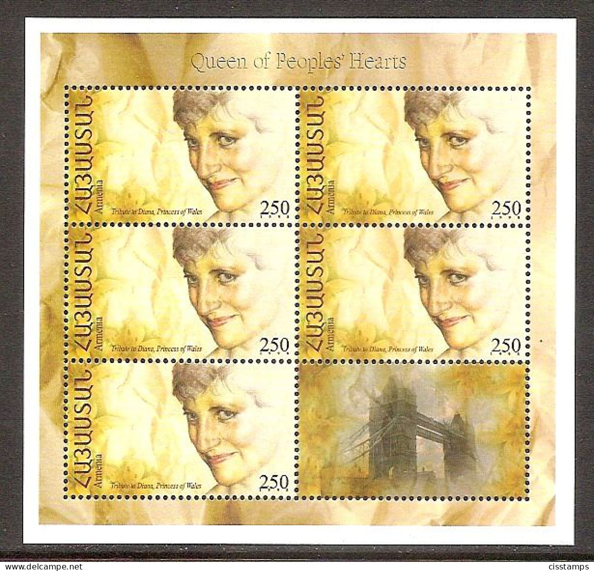 ARMENIA 1998●Diana Princess Of Wales /Mi KB333 MNH - Arménie