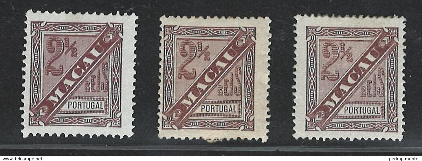 Portugal Macau 1892-93 "King Charles" Condition MH  Mundifil #46 (the 3 Different Perforations) - Ongebruikt