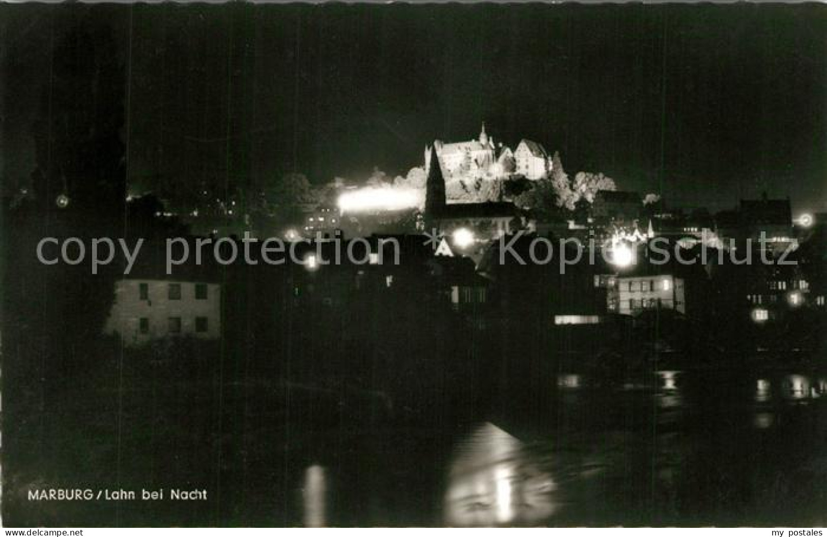 73272317 Marburg Lahn Nachtaufnahme Schloss Marburg Lahn - Marburg