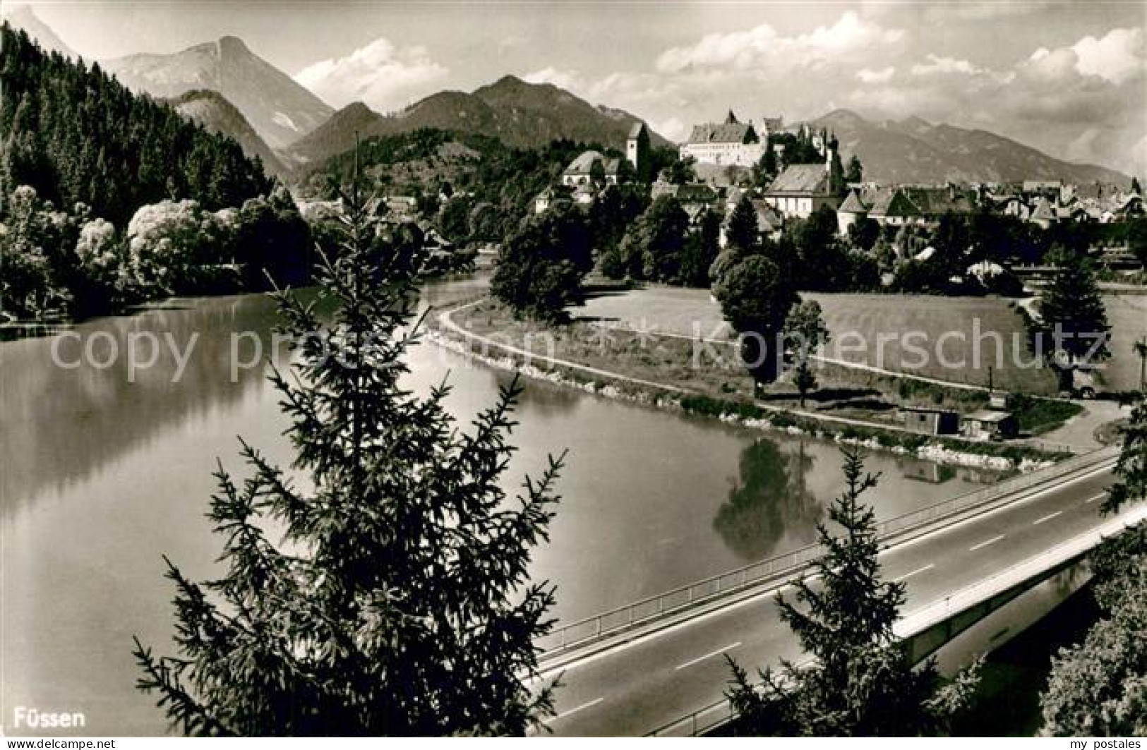 73272291 Fuessen Allgaeu Lechbruecke Stausee Breitenberg Edelsberg Fuessen Allga - Fuessen