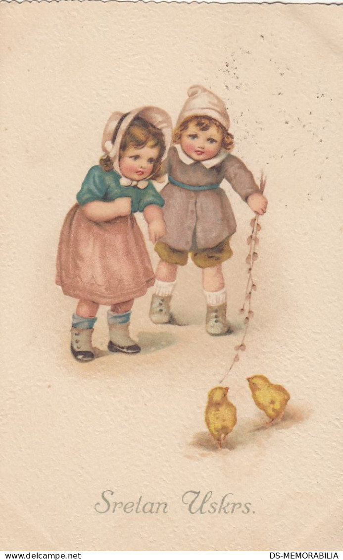 Easter - Children Chicks 1924 - Pâques