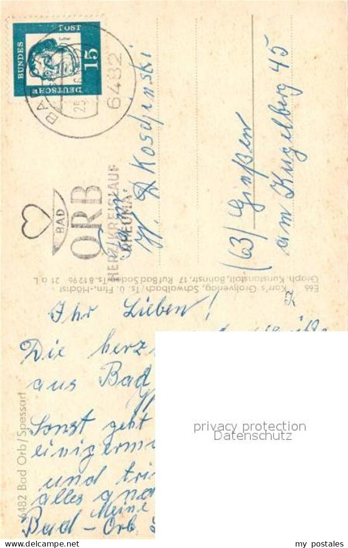 73272219 Orb Bad Kurhaus Anlagen Neuer Sprudel Diaet Sanatorium Konzerthalle Orb - Bad Orb