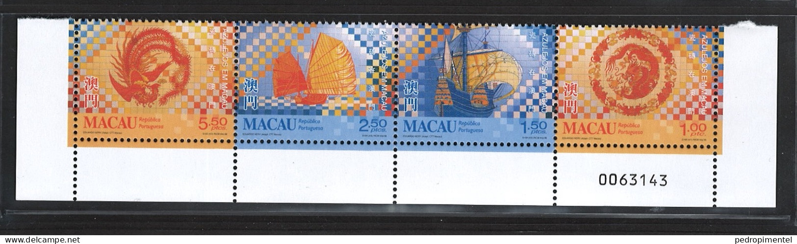 Portugal Macau 1998 "Tiles Of Macau" Condition MNH Mundifil #975-978 - Nuevos