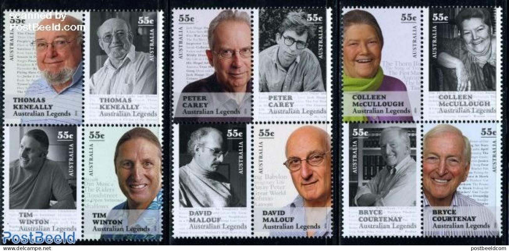 Australia 2010 Authors 12v (3x[+]), Mint NH, Art - Authors - Neufs