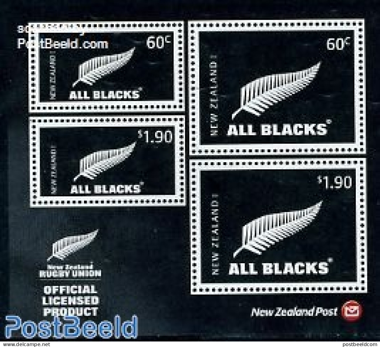 New Zealand 2010 All Blacks, Rugby S/s, Mint NH, Sport - Rugby - Nuevos