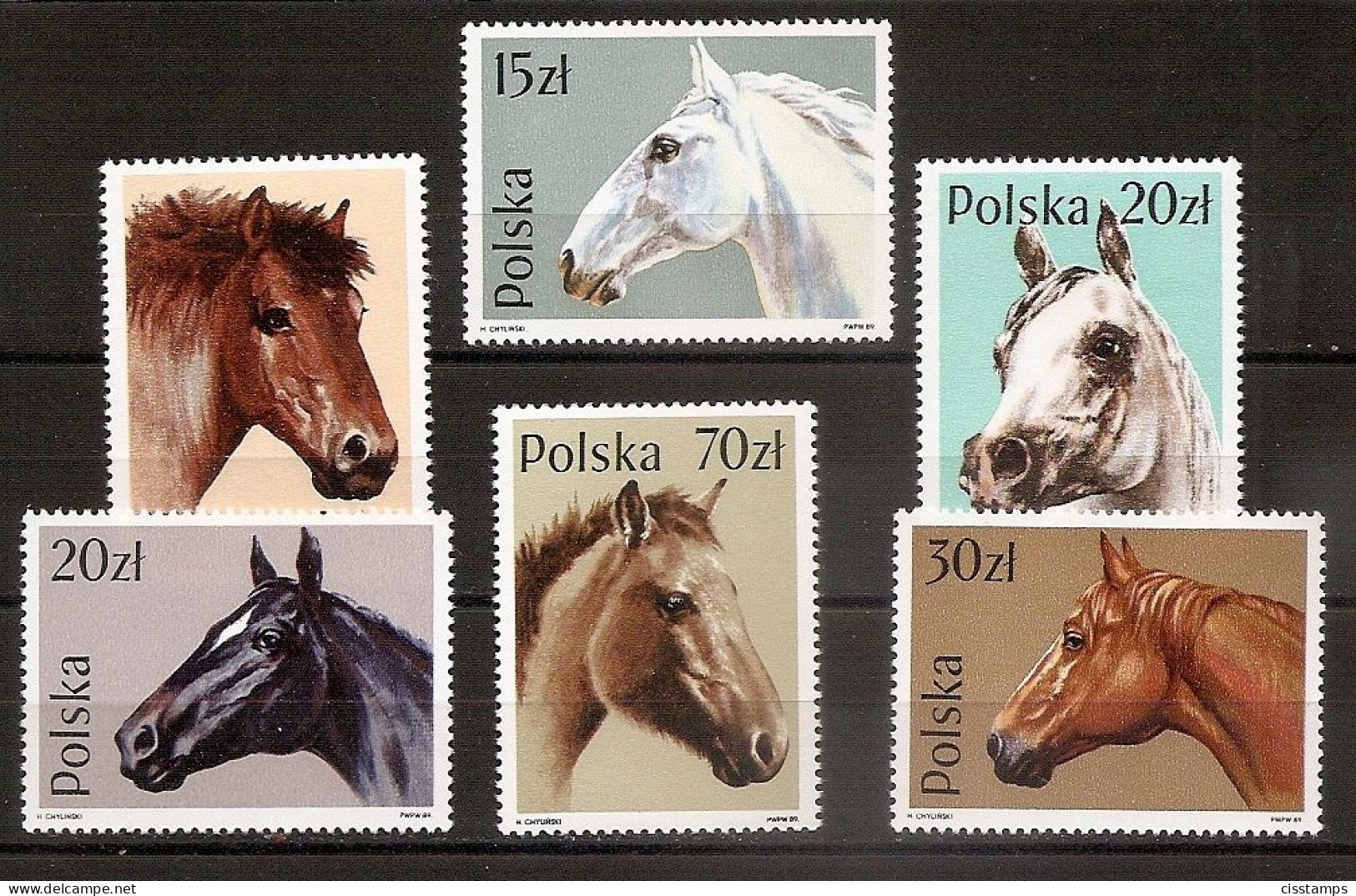 POLAND 1989●Horses●Mi 3190-95 MNH - Paarden