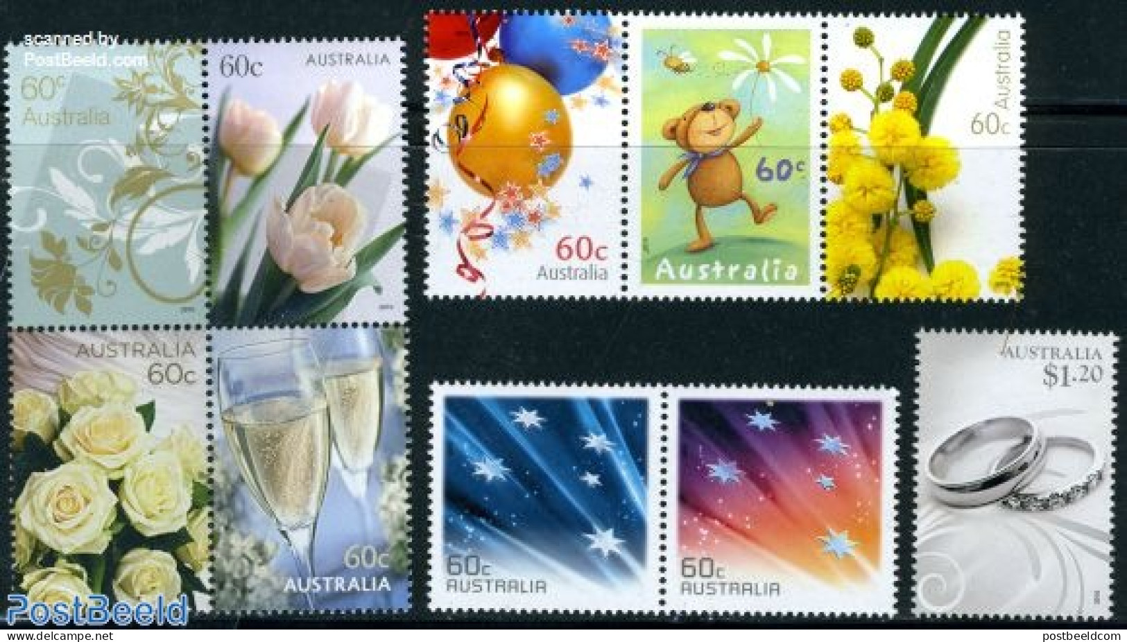Australia 2010 Greetings 10v 1v+[+]+[::]+[:], Mint NH, Nature - Various - Flowers & Plants - Roses - Wine & Winery - G.. - Unused Stamps