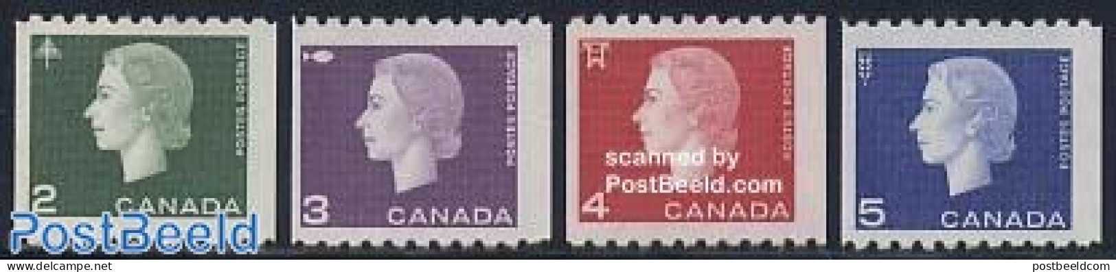 Canada 1962 Definitives 4v Coil (perf. 9.5), Mint NH - Ongebruikt