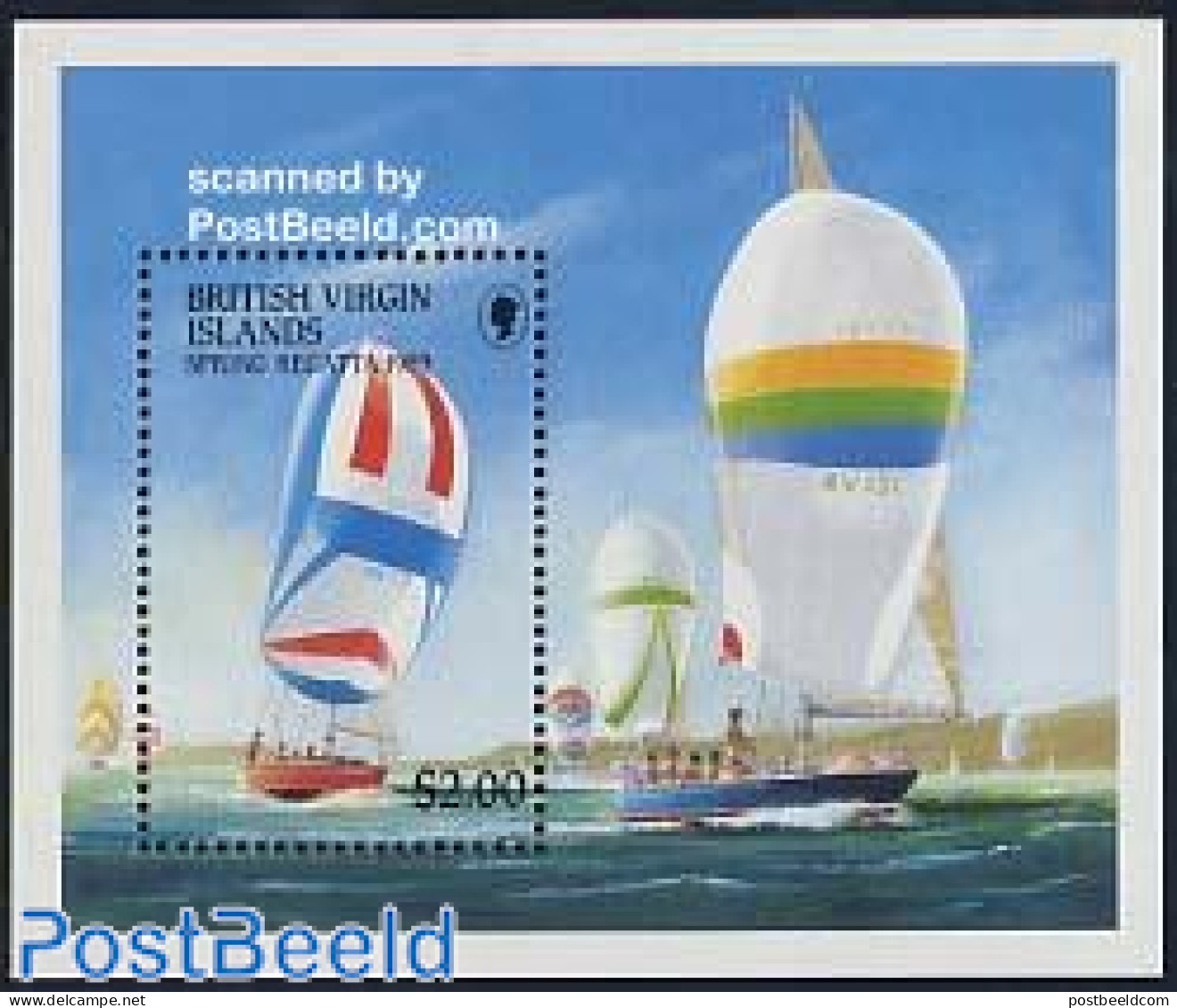 Virgin Islands 1989 Regatta S/s, Mint NH, Sport - Transport - Sailing - Ships And Boats - Voile