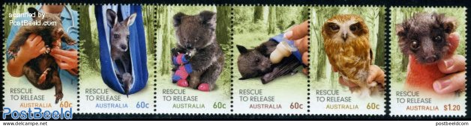Australia 2010 Animal Protection 6v (1v+[::::]), Mint NH, Nature - Animals (others & Mixed) - Birds - Owls - Unused Stamps