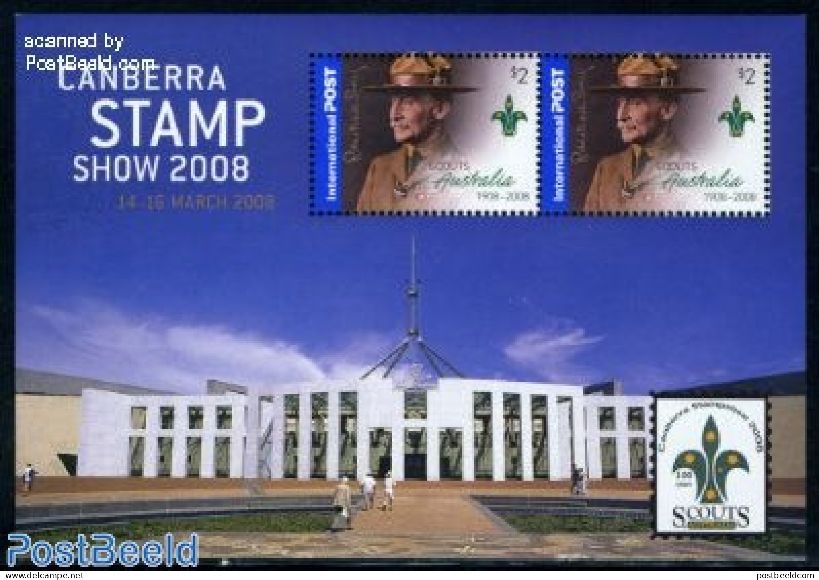 Australia 2008 Canberra Stamp Show S/s, Mint NH, Sport - Scouting - Philately - Ungebraucht