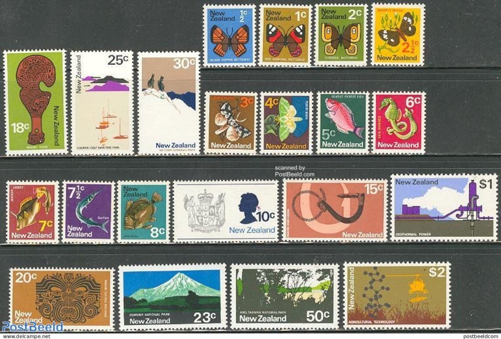 New Zealand 1970 Definitives 21v, Mint NH, History - Nature - Science - Transport - Geology - Animals (others & Mixed).. - Ungebraucht
