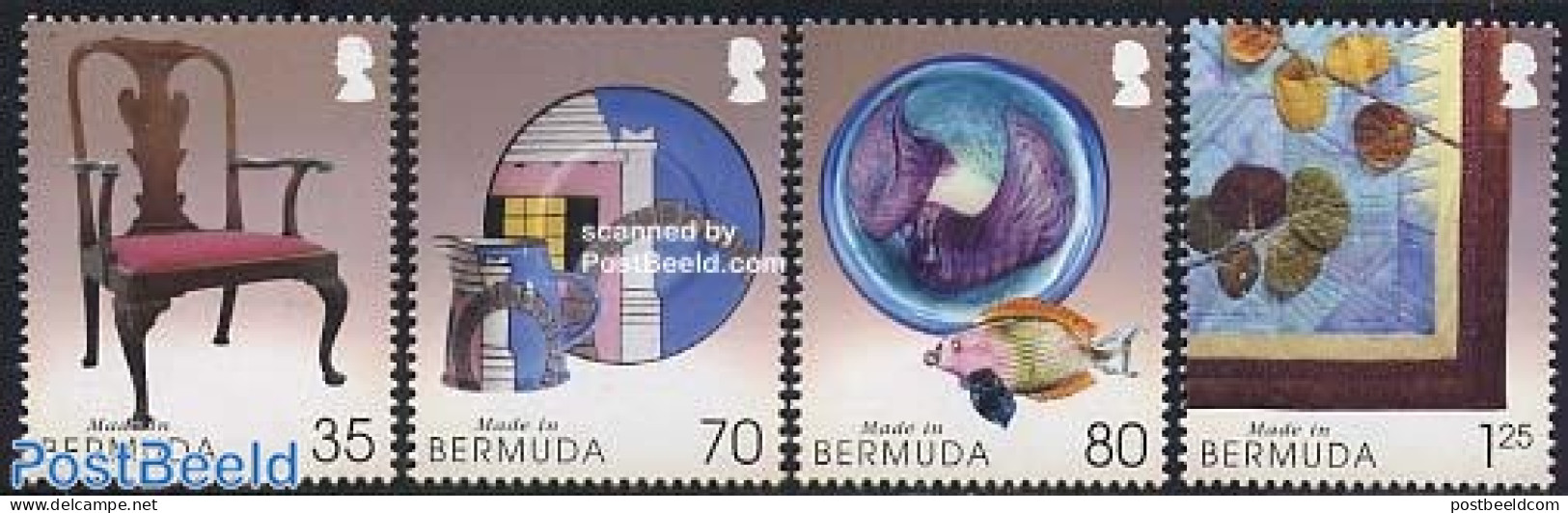 Bermuda 2004 Made In Bermuda 4v, Mint NH, Nature - Various - Fish - Export & Trade - Art - Art & Antique Objects - Cer.. - Fische