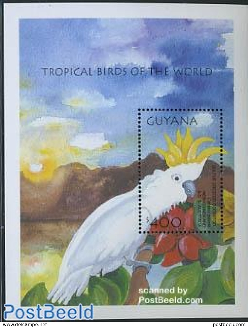 Guyana 2001 Sulfur Crested Cockatoo S/s, Mint NH, Nature - Birds - Parrots - Guiana (1966-...)