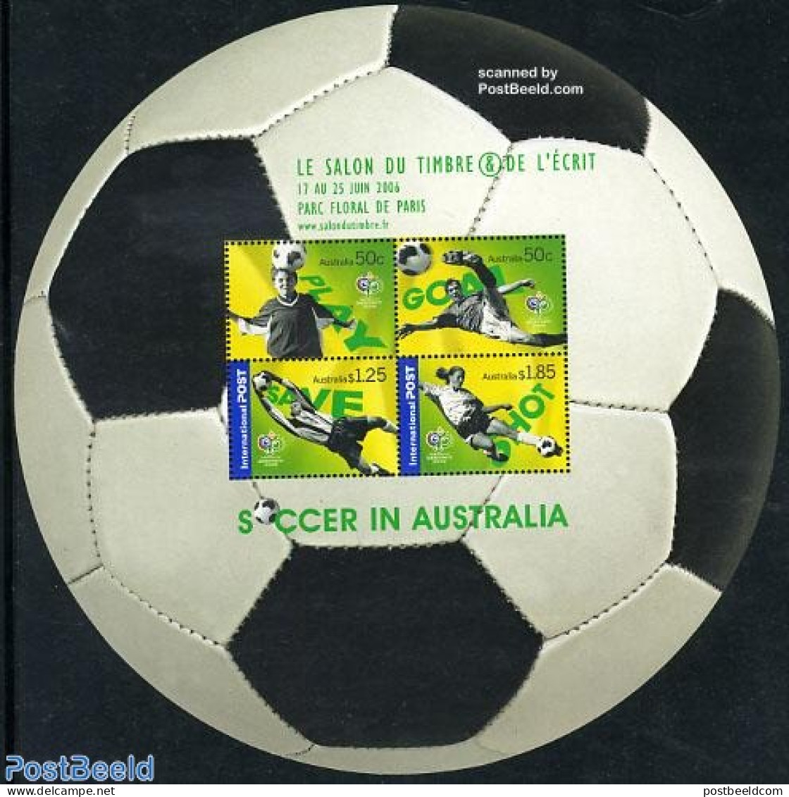 Australia 2006 World Cup Football Germany, Salon Du Timbre S/s, Mint NH, Sport - Football - Ungebraucht