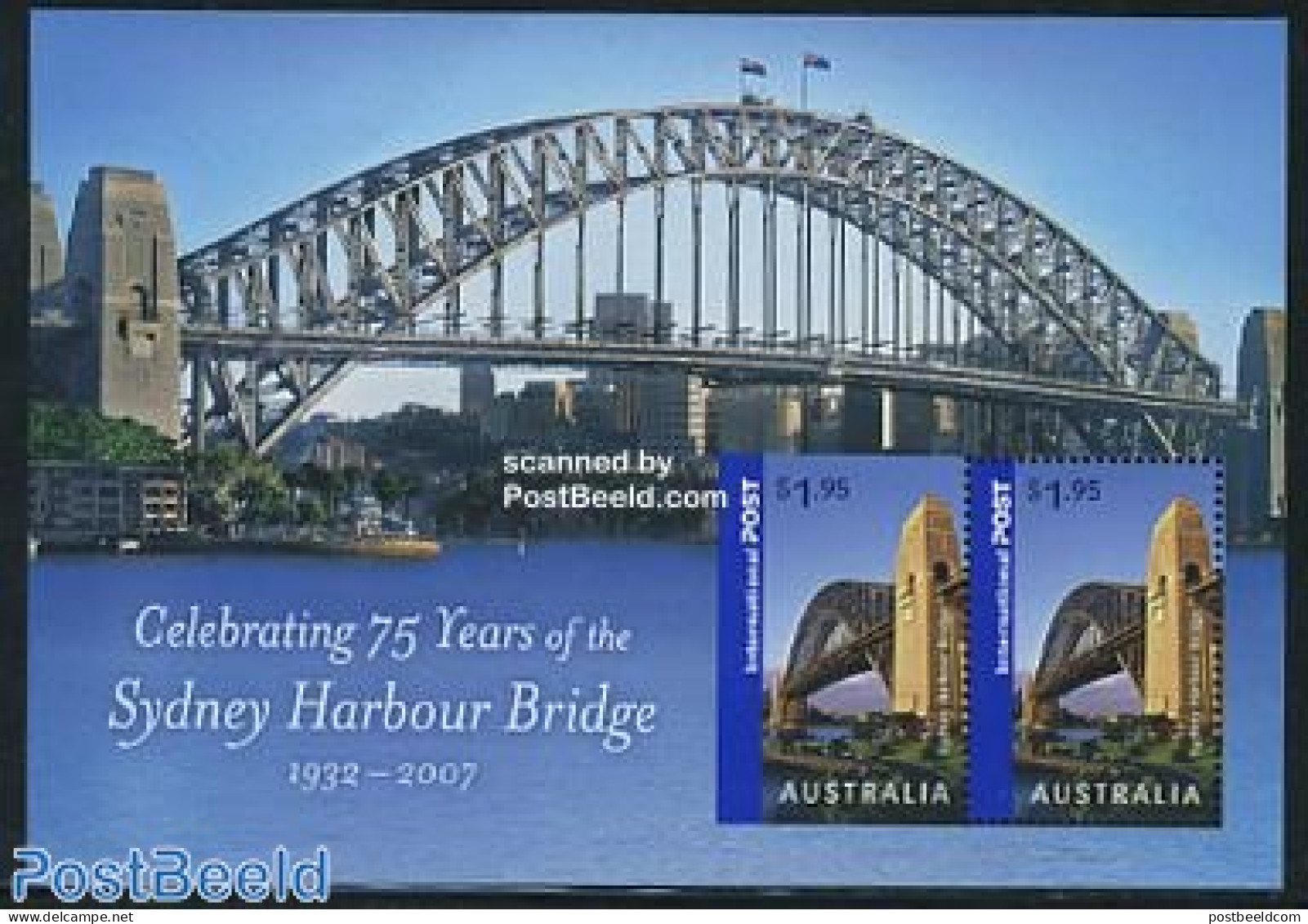 Australia 2007 75 Years Sydney Harbour Bridge S/s, Mint NH, Art - Bridges And Tunnels - Nuovi