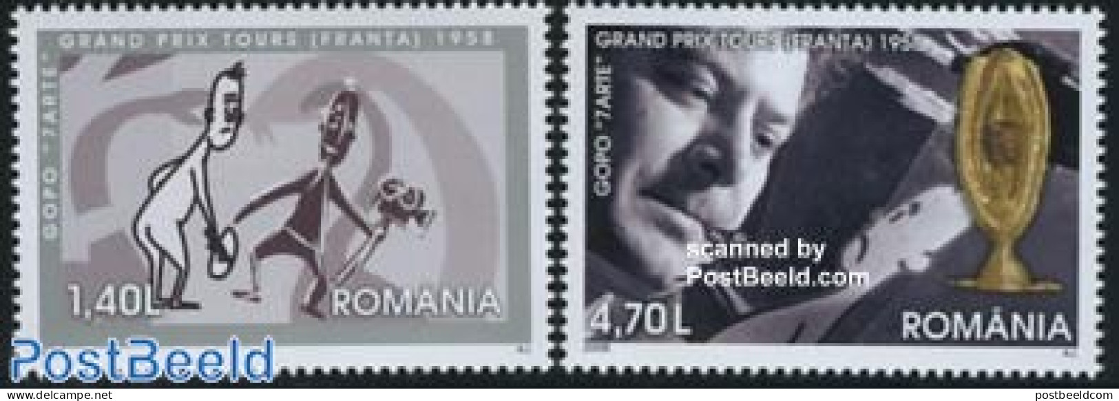 Romania 2008 Grand Prix Film Festival, Tours 2v, Mint NH, Performance Art - Film - Unused Stamps