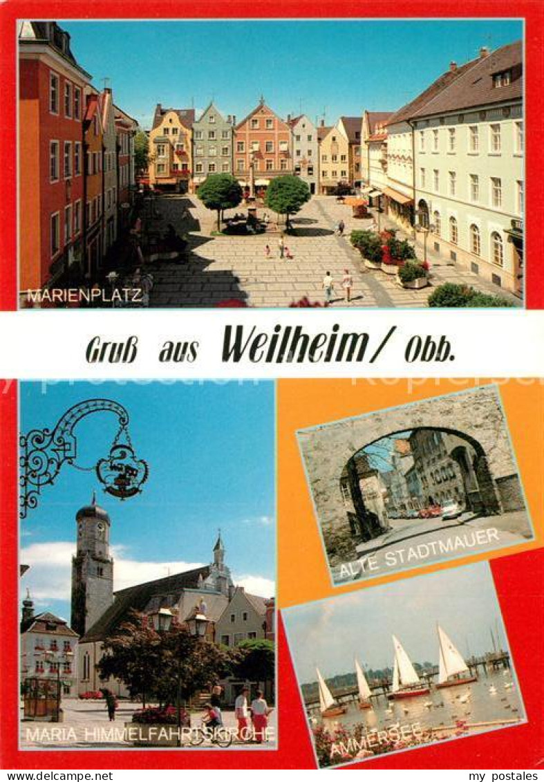 73271845 Weilheim Oberbayern Marienplatz Maria Himmelfahrtskirche Ammersee Alte  - Weilheim