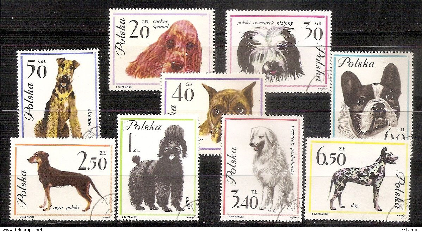 POLAND 1963●Dogs●Mi 1374-82 Used - Chiens