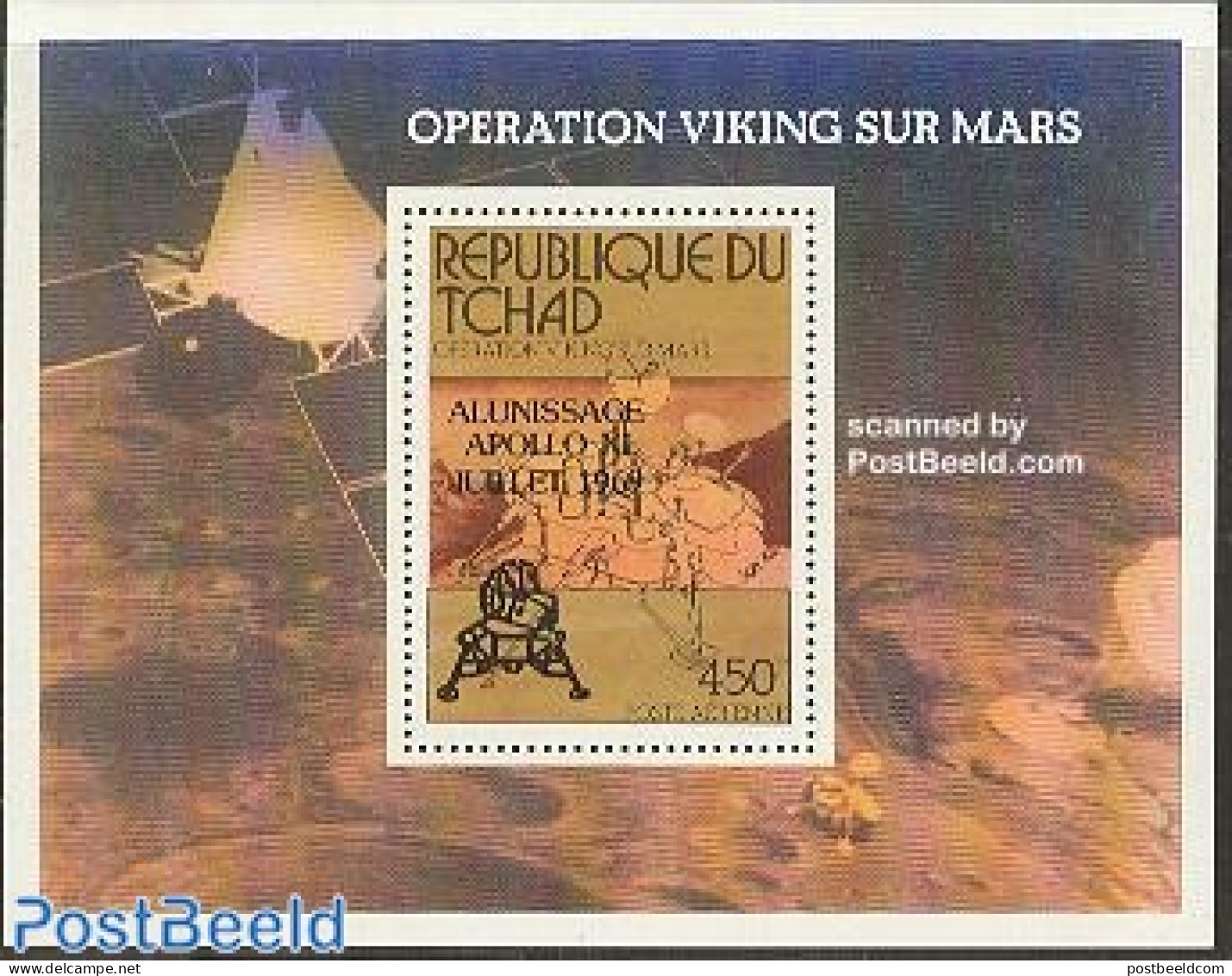 Chad 1979 Apollo XI S/s, Mint NH, Transport - Space Exploration - Other & Unclassified